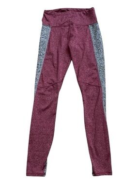 Cotton On Leggings Womens XS Burgundy Gray Colorblock Yoga Workout Pants
